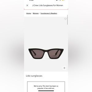 JCREW black sunglasses, new condition